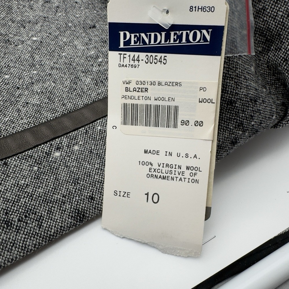 Pendleton Womens 10 Collared Blazer Jacket 100 Vi… - image 2